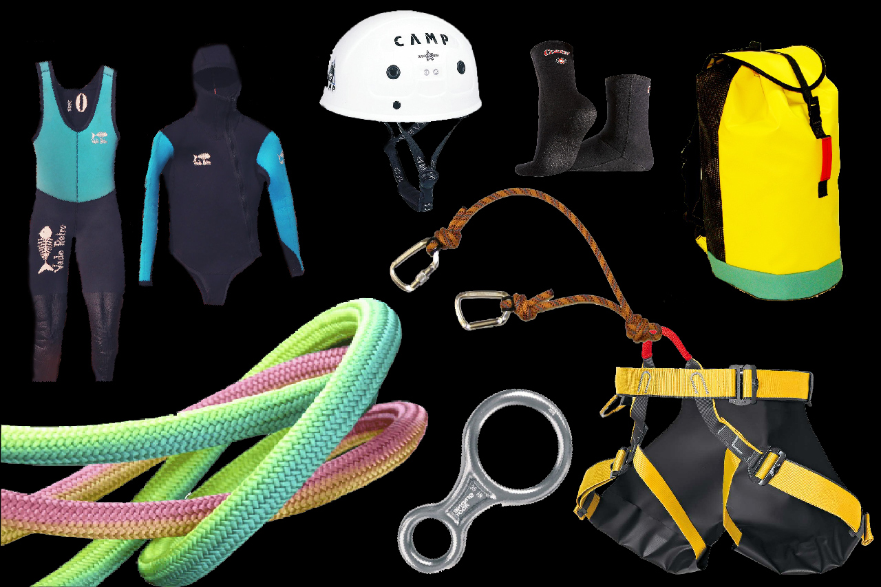 Materiel canyoning, votre matériel, collectif individuel