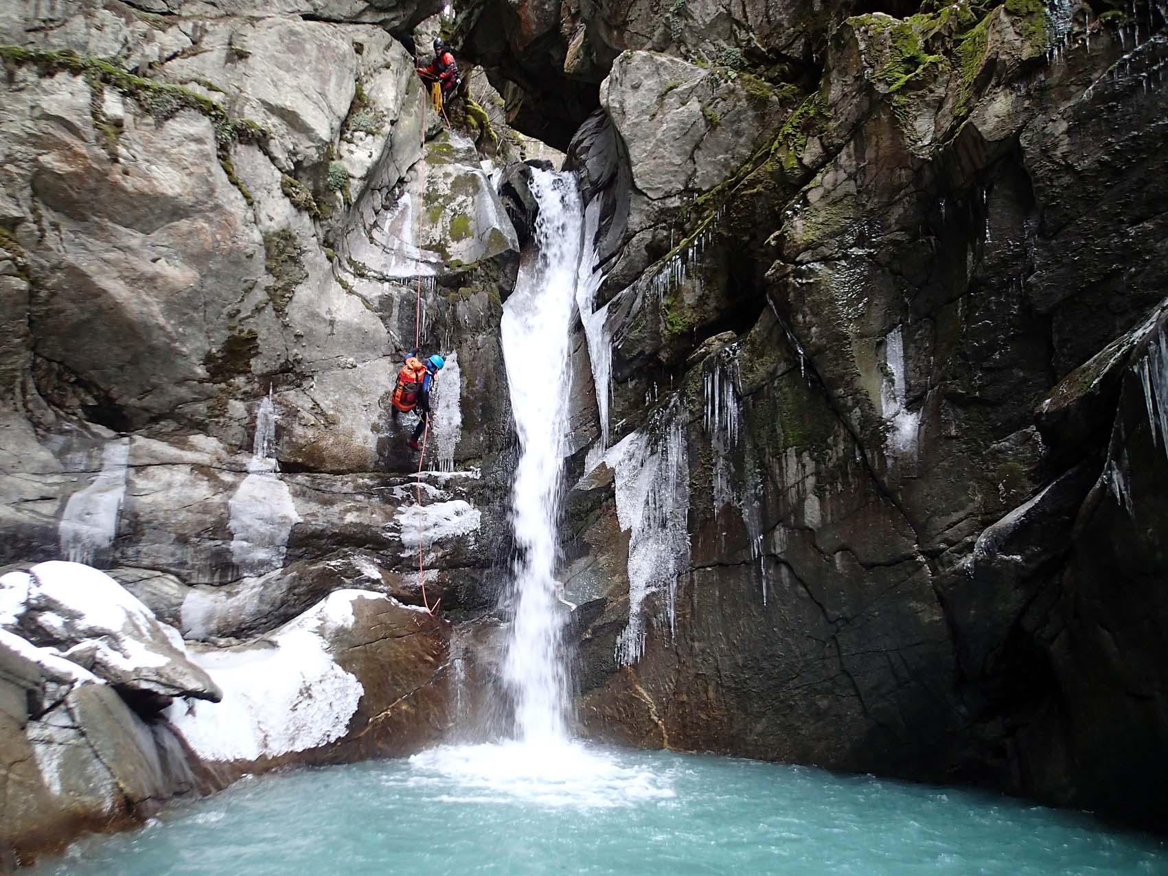 Canyoning hivernal